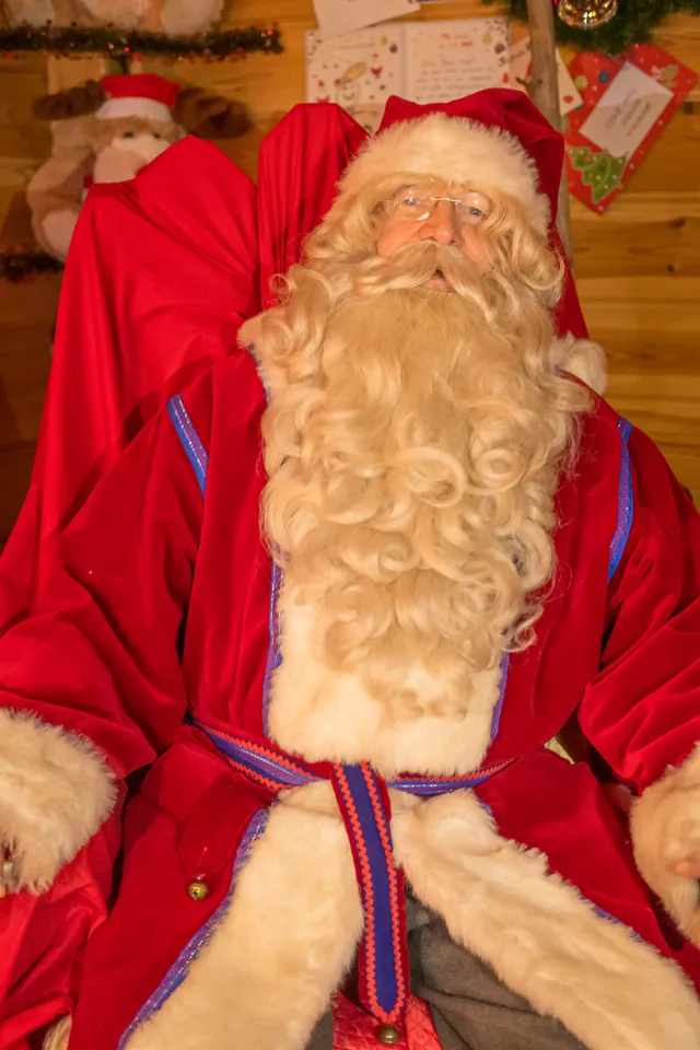 Children meeting Santa in the heart of Finnish Lapland